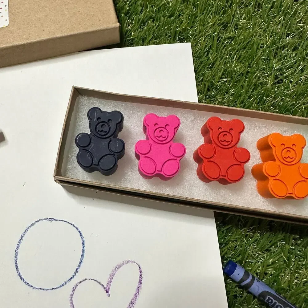 2/$30 Gummy Bears Crayons (6) Kids Girls Boys, Unique Colorful Fun Birthday Gift